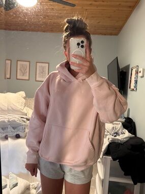 Relaxed Light Pink Hoodie Sweatshirt